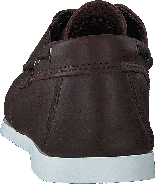 Chaussure bateau Cedar Bay en cuir pleine fleur marron foncé