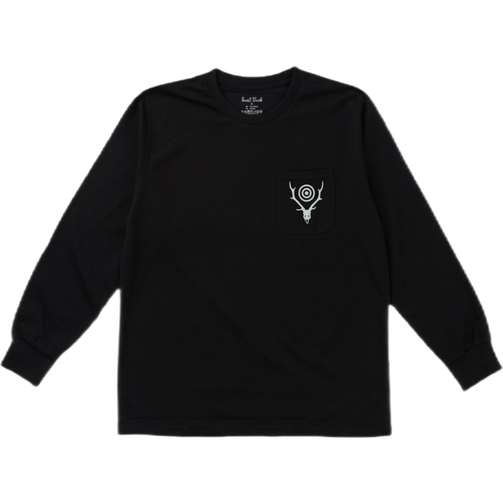 Round Pocket Tee - Circle Horn Black