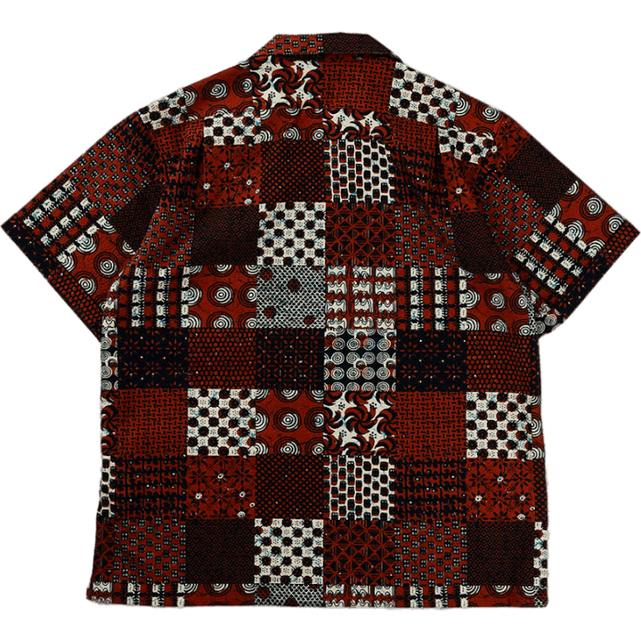 Giacca da spiaggia con stampa seersucker marrone