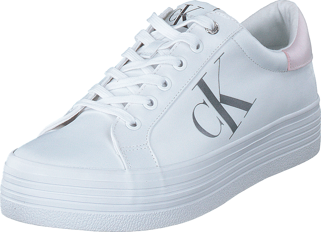 Vulcanized Platform Laceup White