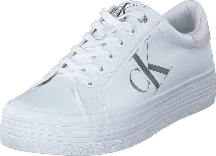 Vulcanized Platform Laceup White