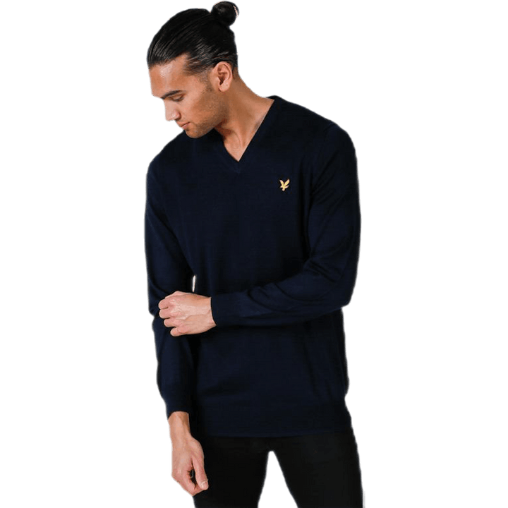 V-Neck Pullover Blue