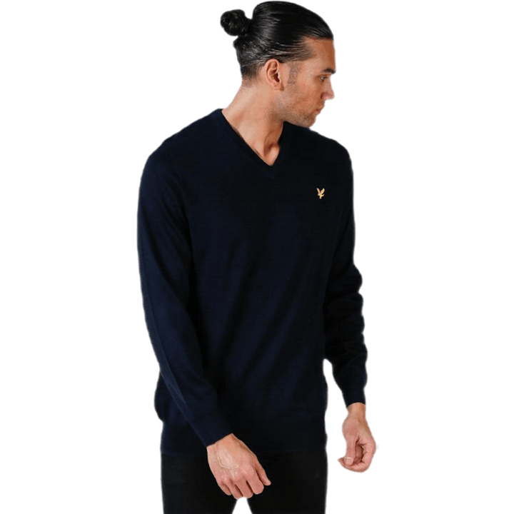 V-Neck Pullover Blue