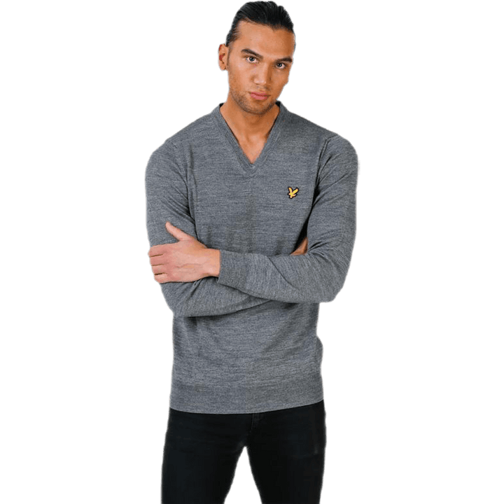 V-Neck Pullover Grey