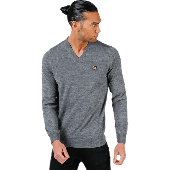 V-Neck Pullover Grey