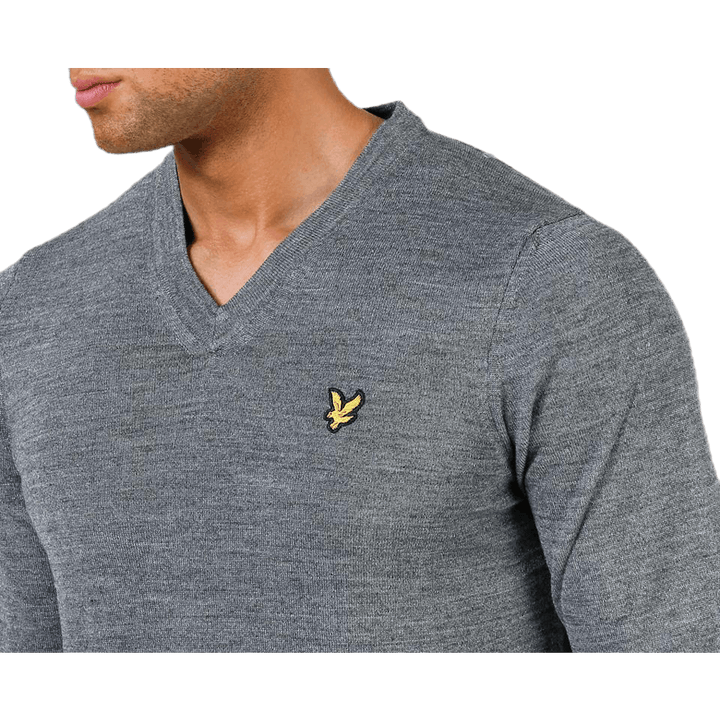 V-Neck Pullover Grey