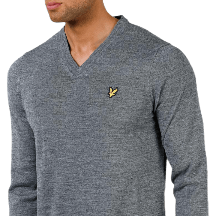 V-Neck Pullover Grey