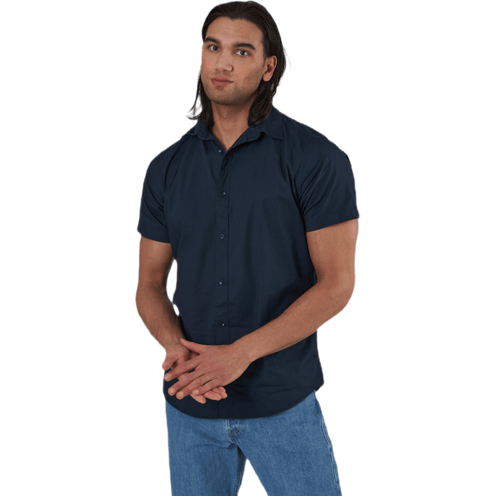 Clint Shirt S/S Slim Fit Blu