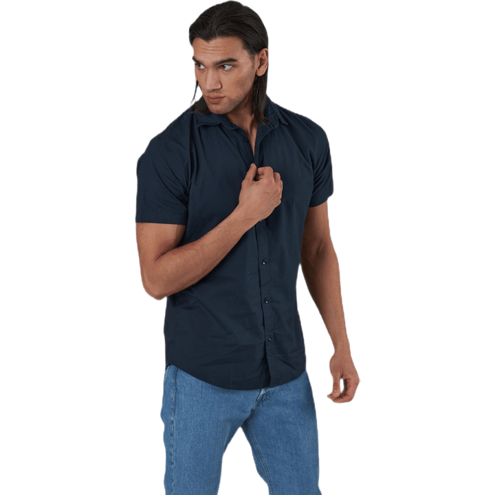 Clint Shirt S/S Slim Fit Blu