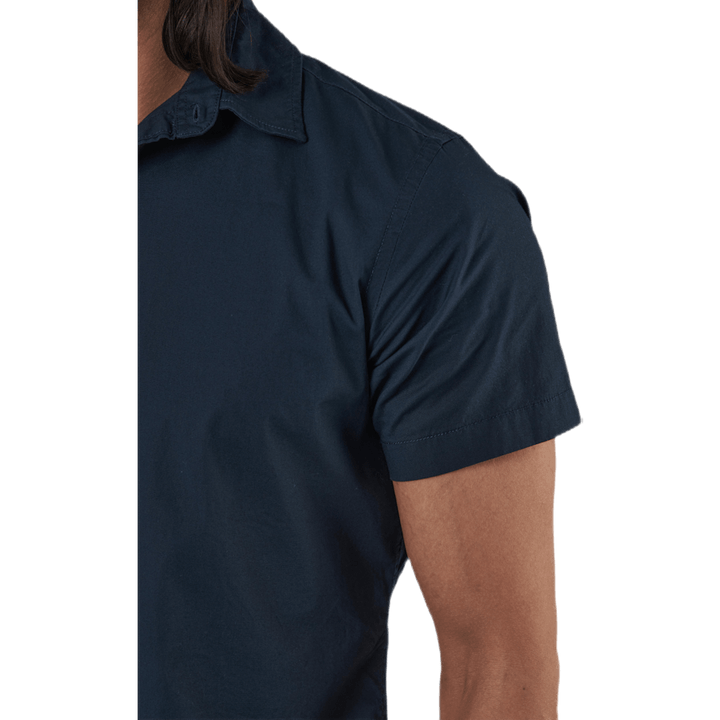 Clint Shirt S/S Slim Fit Blu