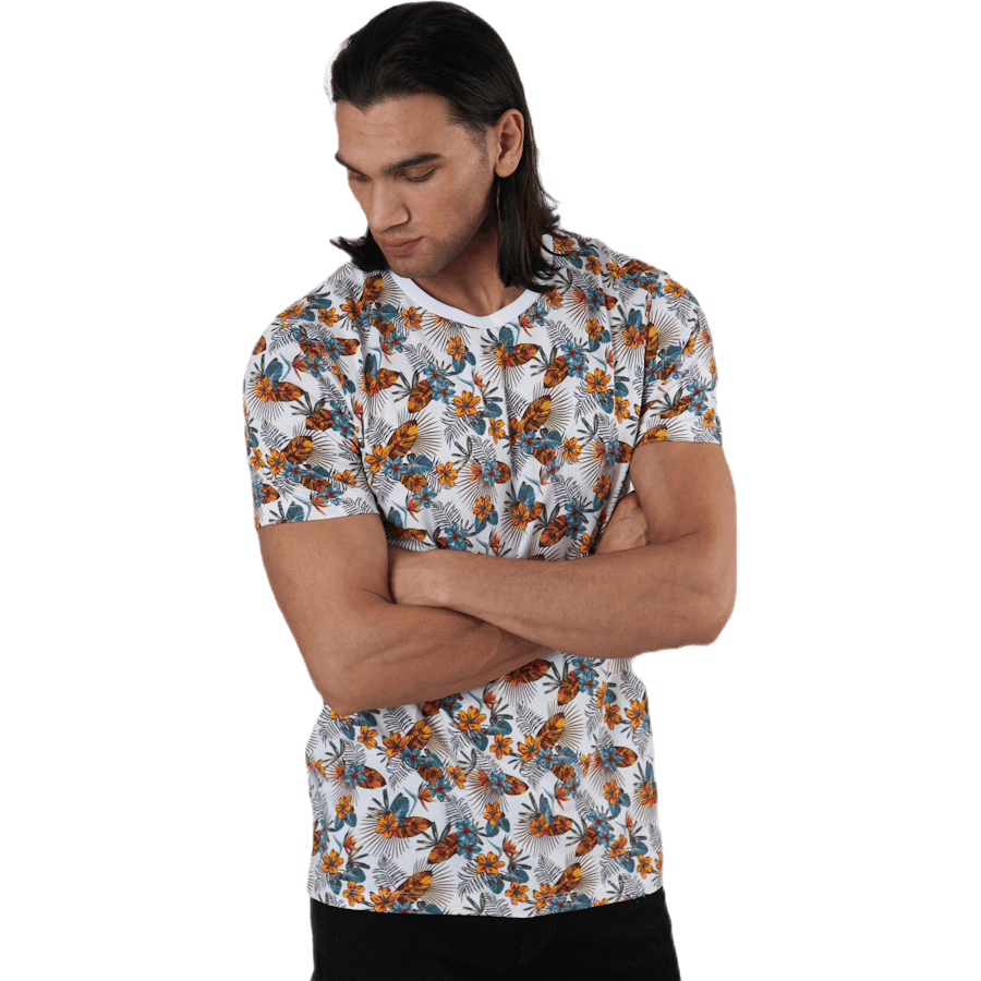 Graduation Aop Tee Ss Crew Neck White
