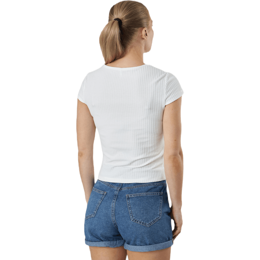 Haut boutonné Nella S/S pour enfant, blanc
