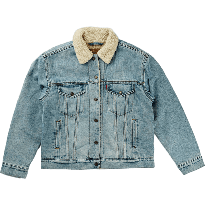 Exbf Sherpa Trucker Strangerwa Light Indigo - Worn In