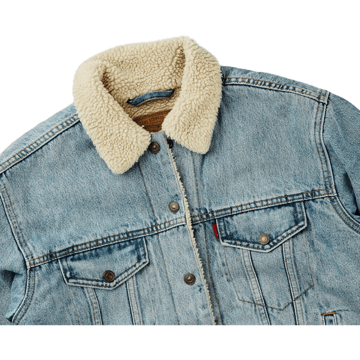 Exbf Sherpa Trucker Strangerwa Light Indigo - Worn In