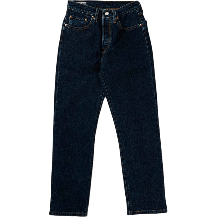 501 Crop Salsa Stonewash Dark Indigo - Flat Finish