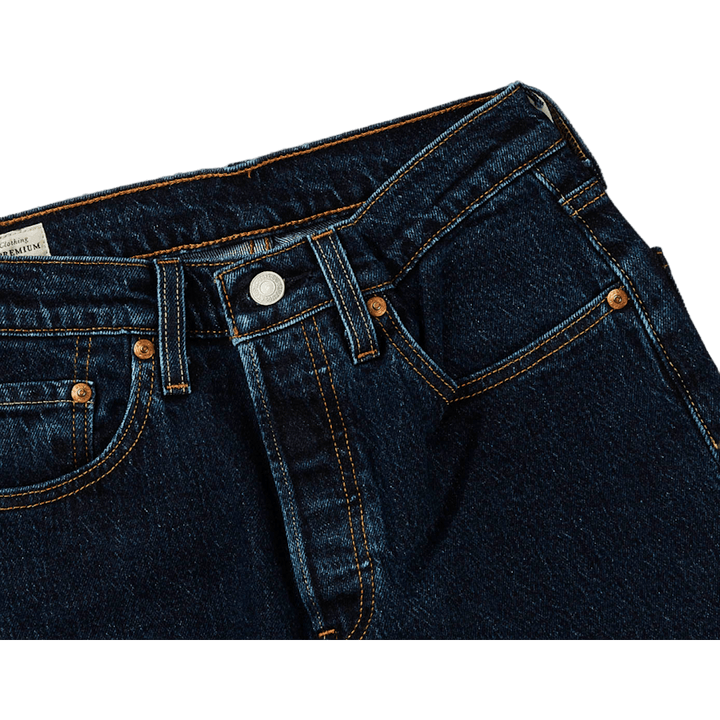 501 Crop Salsa Stonewash Dark Indigo - Flat Finish