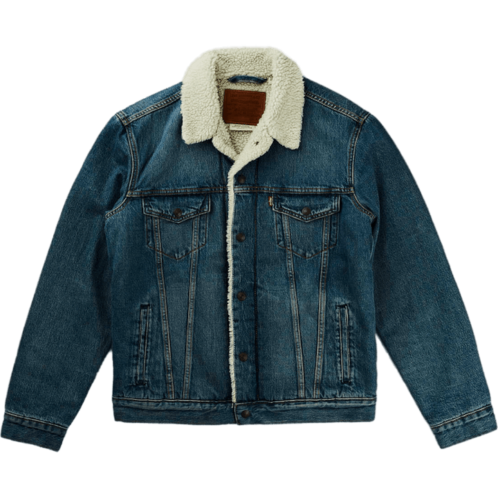 Type 3 Sherpa Trucker Fable Sh Med Indigo - Worn In