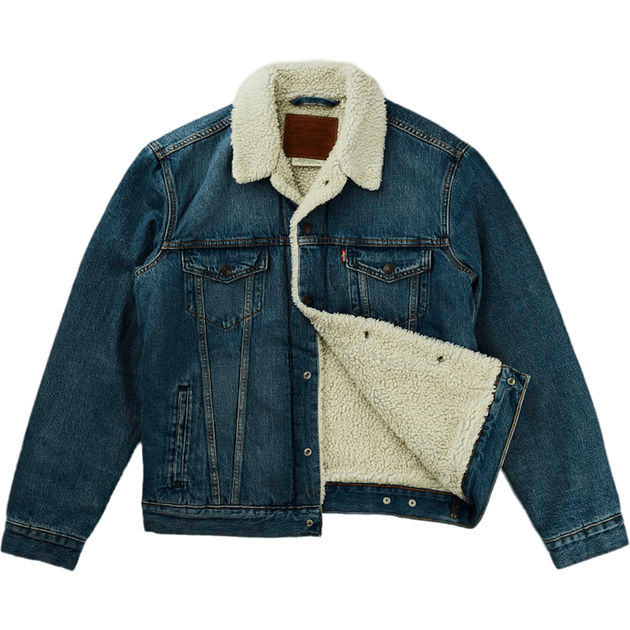 Type 3 Sherpa Trucker Fable Sh Med Indigo - Worn In
