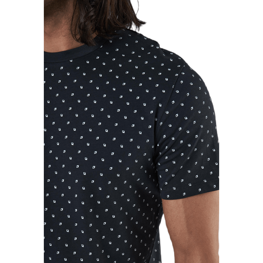 Minimal Aop Tee Ss Crew Neck Blue