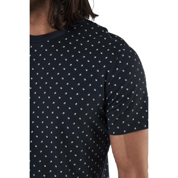 Minimal Aop Tee Ss Crew Neck Blue