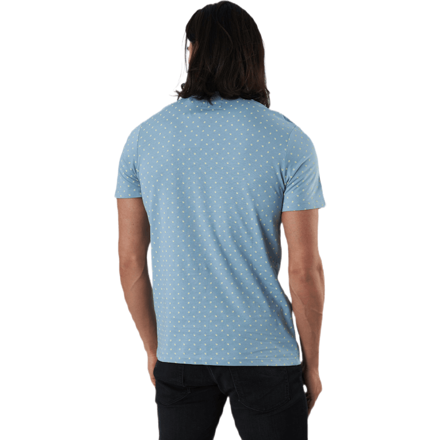Minimal Aop Tee Ss Crew Neck Blue