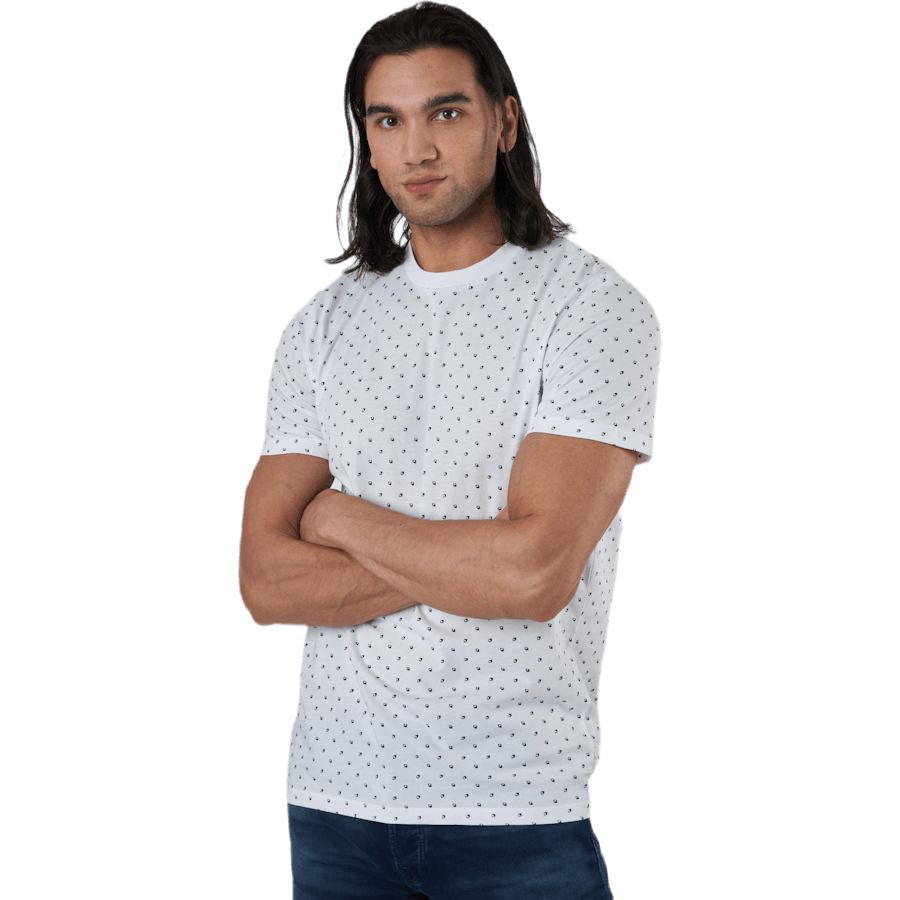 Minimal Aop Tee Ss Crew Neck White
