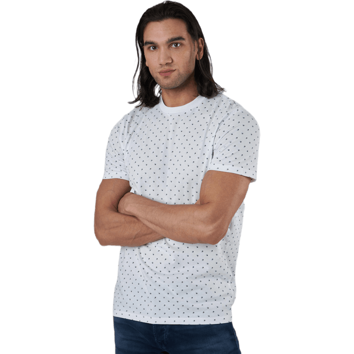 Minimal Aop Tee Ss Crew Neck White