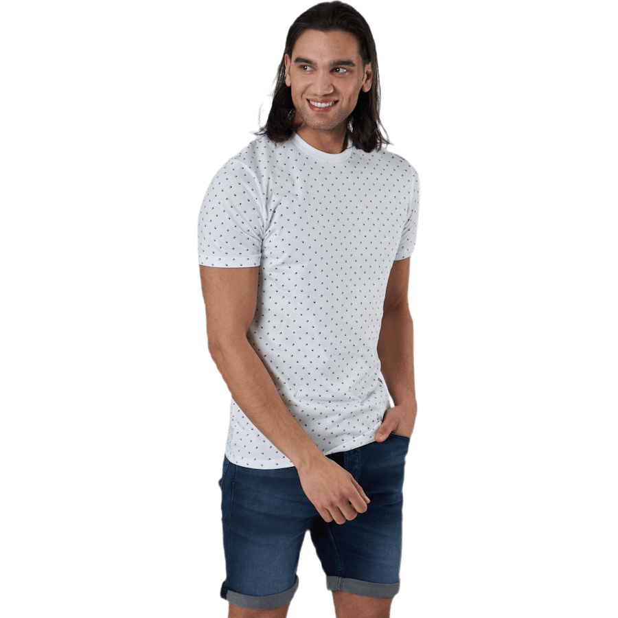 Minimal Aop Tee Ss Crew Neck White