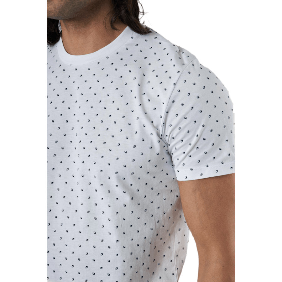 Minimal Aop Tee Ss Crew Neck White