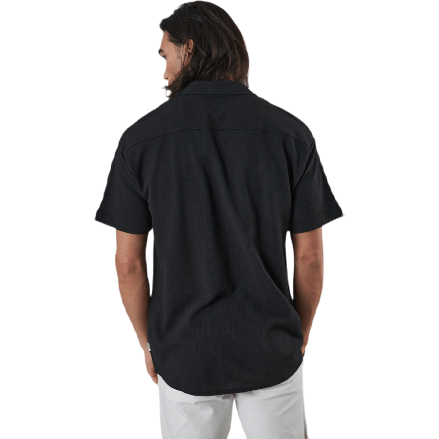 Findus Resort Shirt Ss One Pocket Czarny