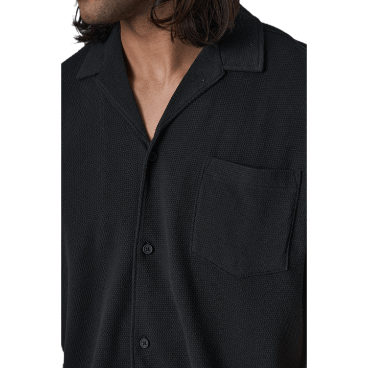 Findus Resort Shirt Ss One Pocket Czarny
