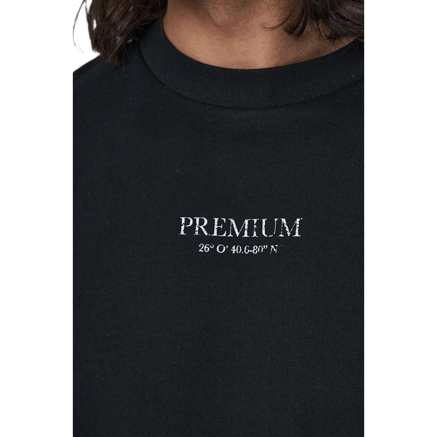 Geo Box Fit Ss Tee Black