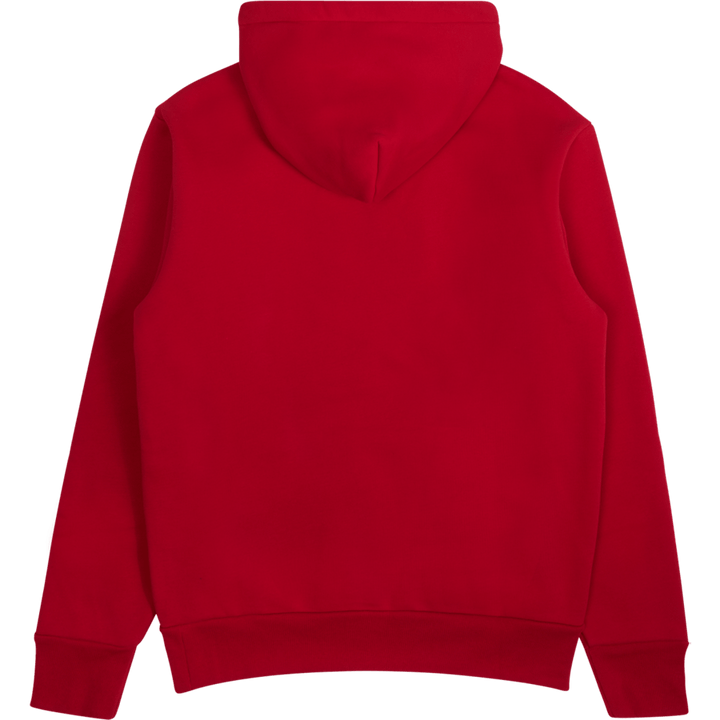Felpa con cappuccio in pile a doppia maglia rossa