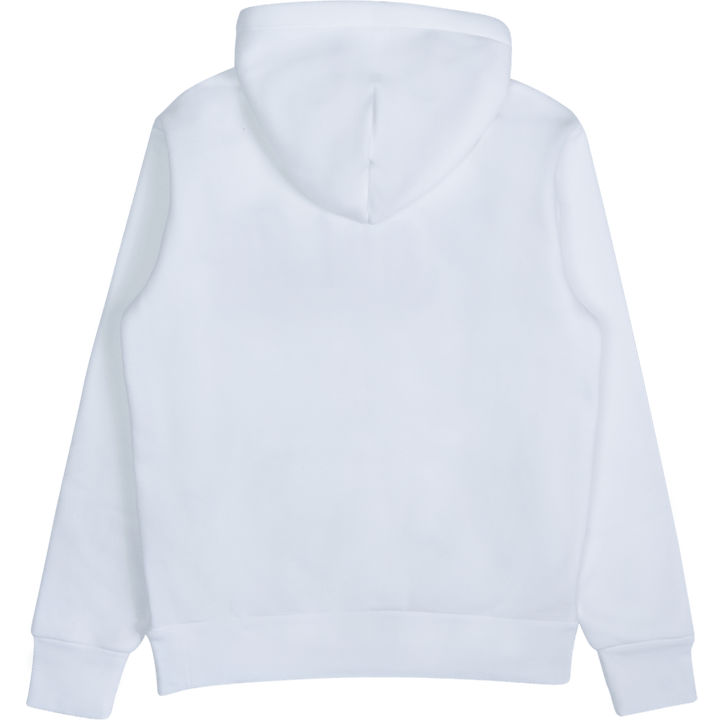 Felpa con cappuccio in pile a doppia maglia bianca