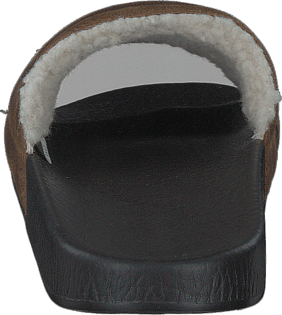 Faux-Shearling-Lined Suede Slide Snuff