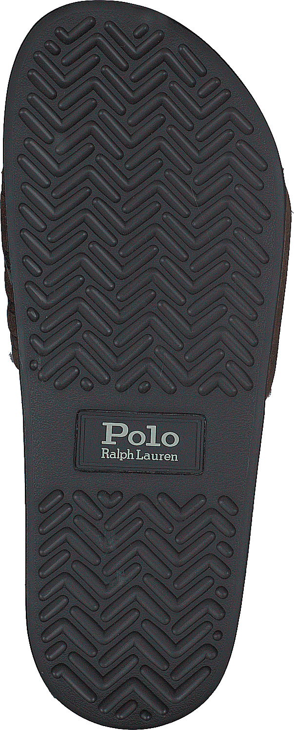 Faux-Shearling-Lined Suede Slide Snuff