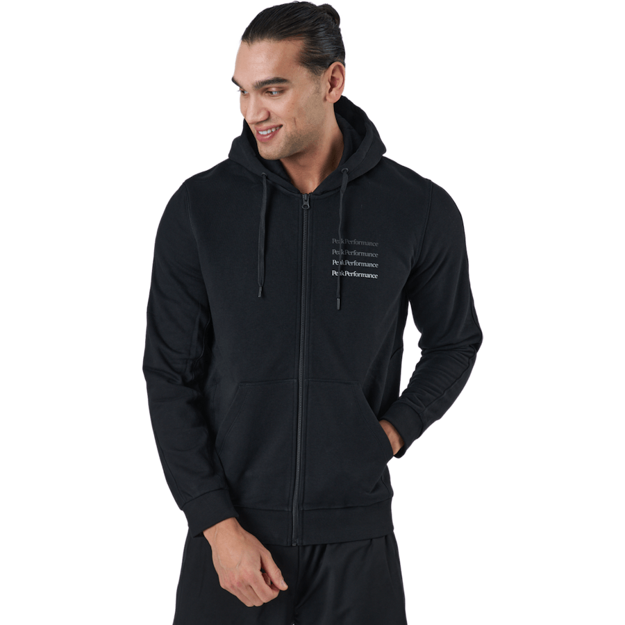 M Ground Zip Hood Black