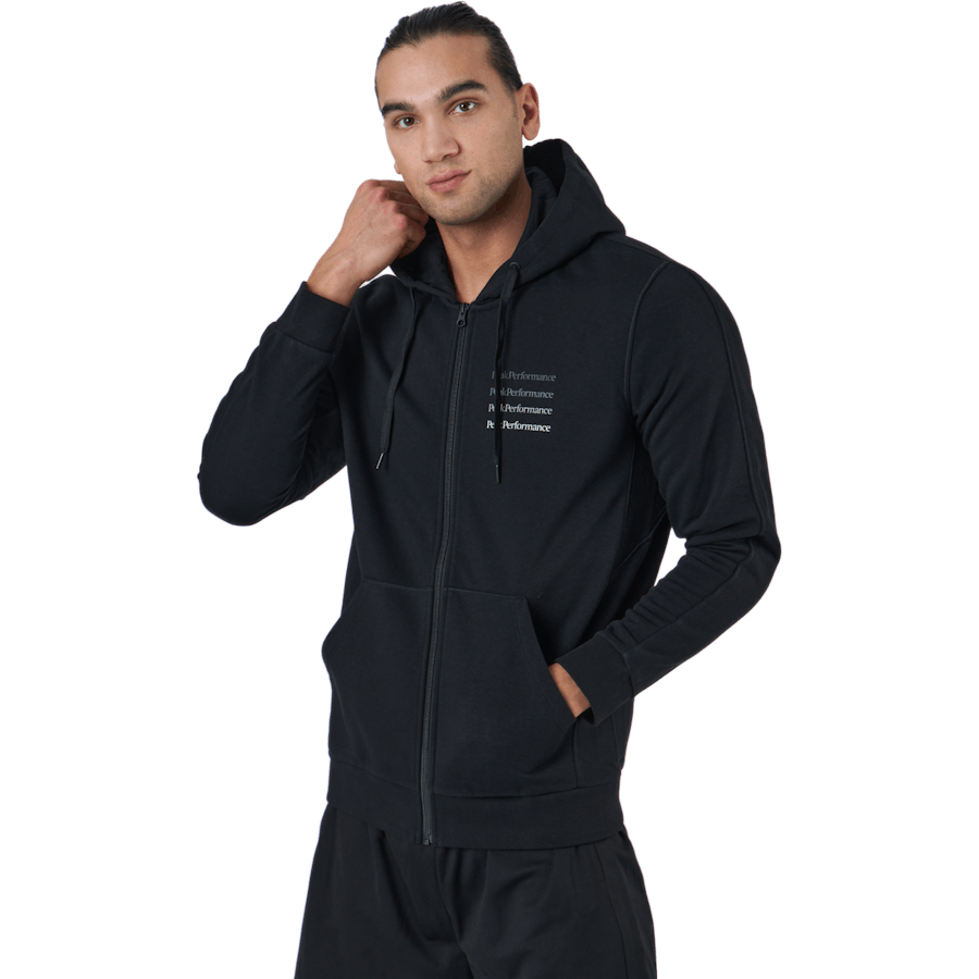 M Ground Zip Hood Black