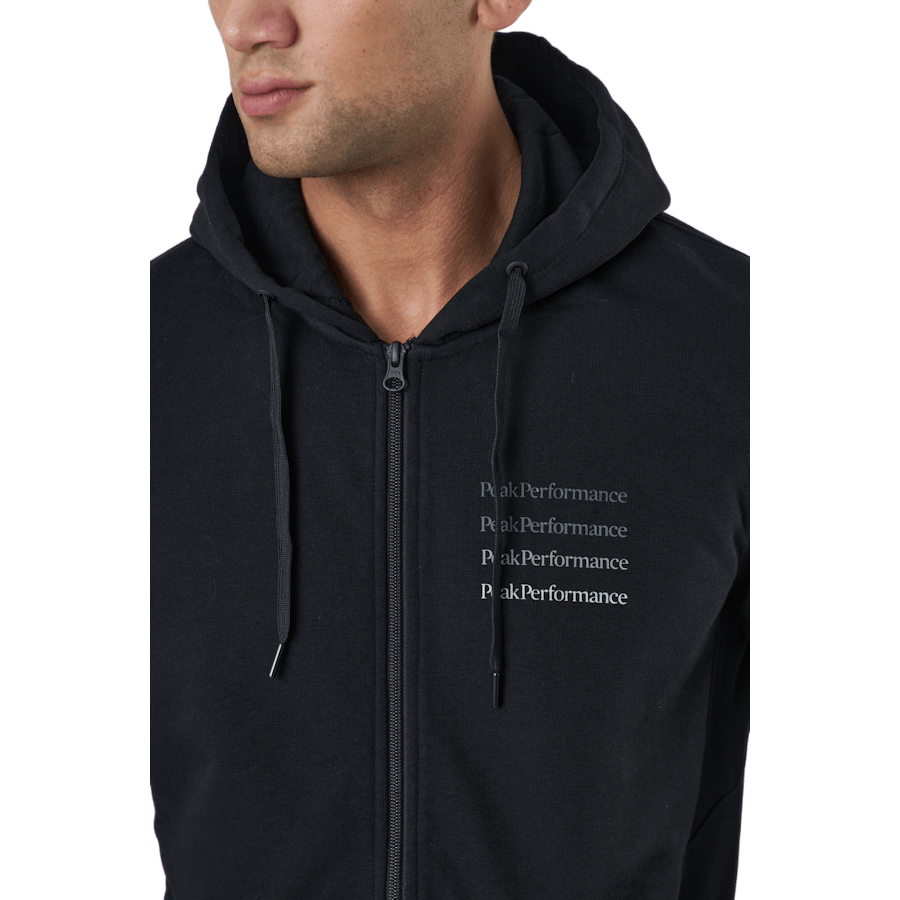 M Ground Zip Hood Black