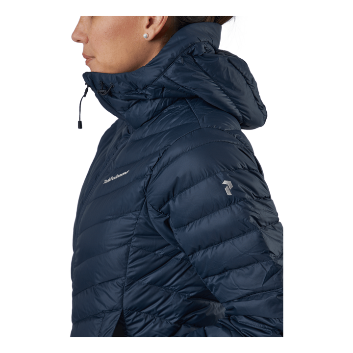 W Frost Down Hood Jacket Blue Shadow