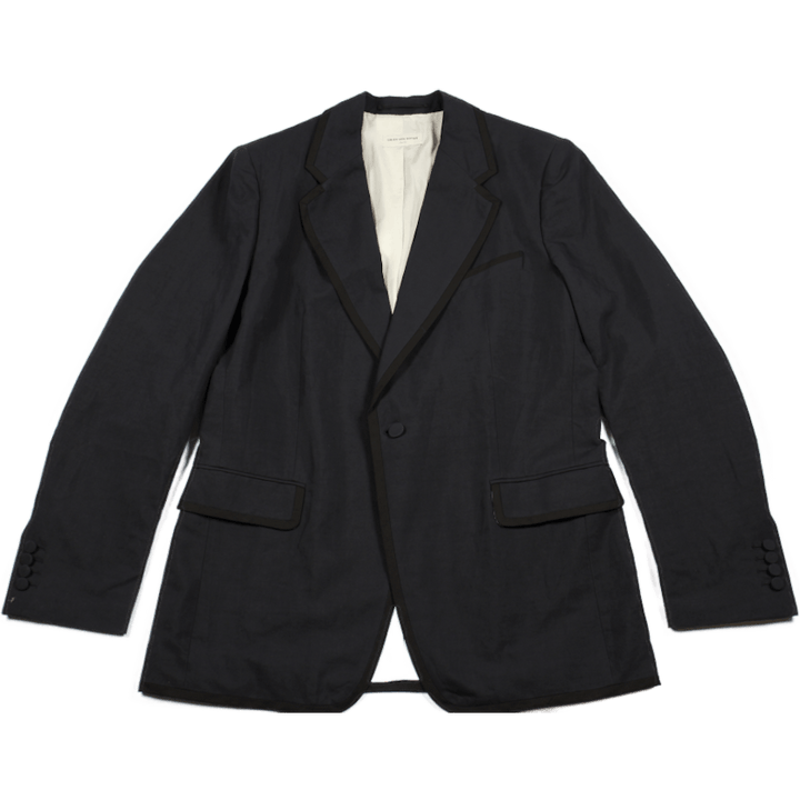 Gebogene Jacke Marine
