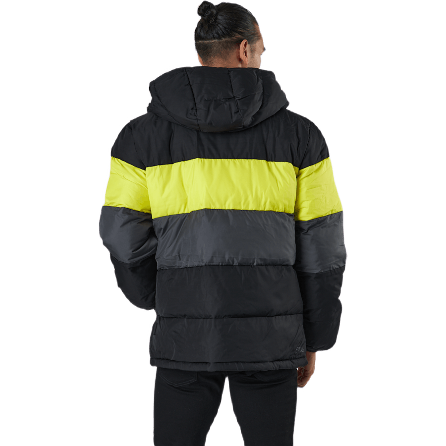 Pirro Blocked Puff Jacket Black-asphalt-sulphur Spring