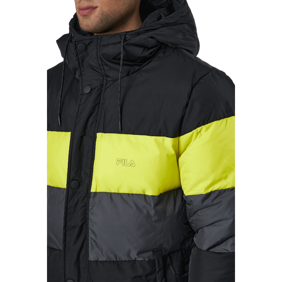 Pirro Blocked Puff Jacket Black-asphalt-sulphur Spring