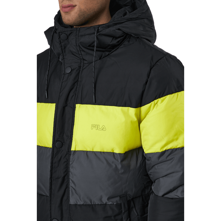Pirro Blocked Puff Jacket Black-asphalt-sulphur Spring