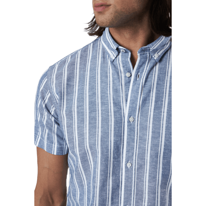 Summer Stripe Shirt S/s Blå