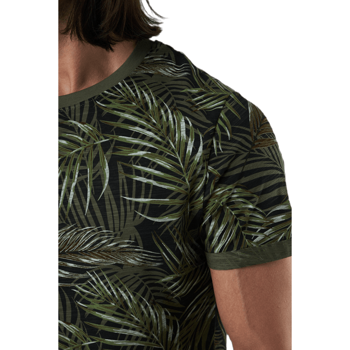 Beach Ss Tee Aop Ltn Svart