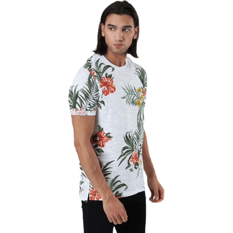 Beach Ss Tee Aop Ltn Vit