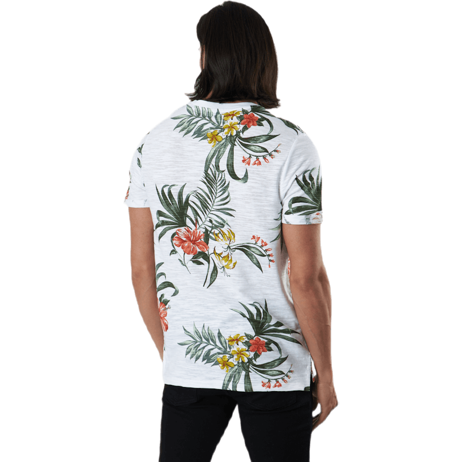 Beach Ss Tee Aop Ltn Vit