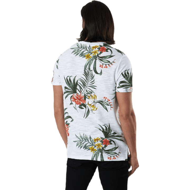 Beach Ss Tee Aop Ltn Vit