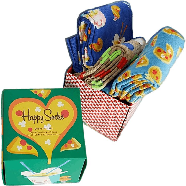 Dárkové ponožky Pizza Love 3-pack S Multi Color